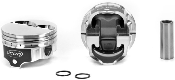 Icon Pistons Sbm Ft Forged Piston Set 4.030 Bore +5Cc Ic744.030