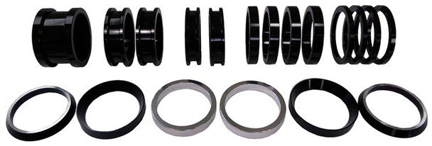Triple X Race Components Axle Spacer Kit 19Pcs Black For Both Sides Sc-Su-9947
