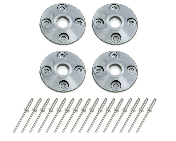 Dominator Racing Products Scuff Plate Plastic 4Pk Silver 1202-Sil