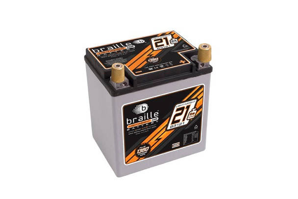 Braille Auto Battery Racing Battery 21Lbs 1380 Pca 6.6X5.1X6.8 B3121