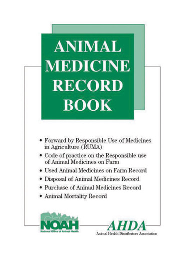 Animal Medicine Record Book