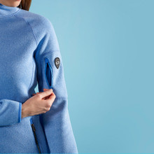 Women's Knit Fleece Jacket - 1493W-BLU18-MODEL-4.jpg