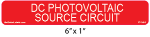 DC Photovoltaic Source Circuit Label DC Photovoltaic Source Circuit Label