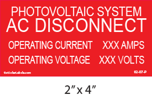 Photovoltaic System AC Disconnect Photovoltaic System AC Disconnect