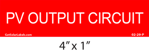 PV Output Circuit PV Output Circuit