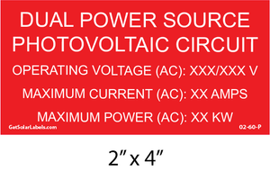 Dual Power Source Photovoltaic Circuit Dual Power Source Photovoltaic Circuit