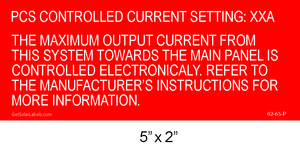 02-65 PCS Controlled Current Setting 02-65 PCS Controlled Current Setting