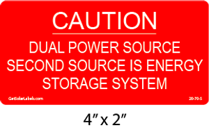 20-70-S Caution Dual Power Source 20-70-S Caution Dual Power Source