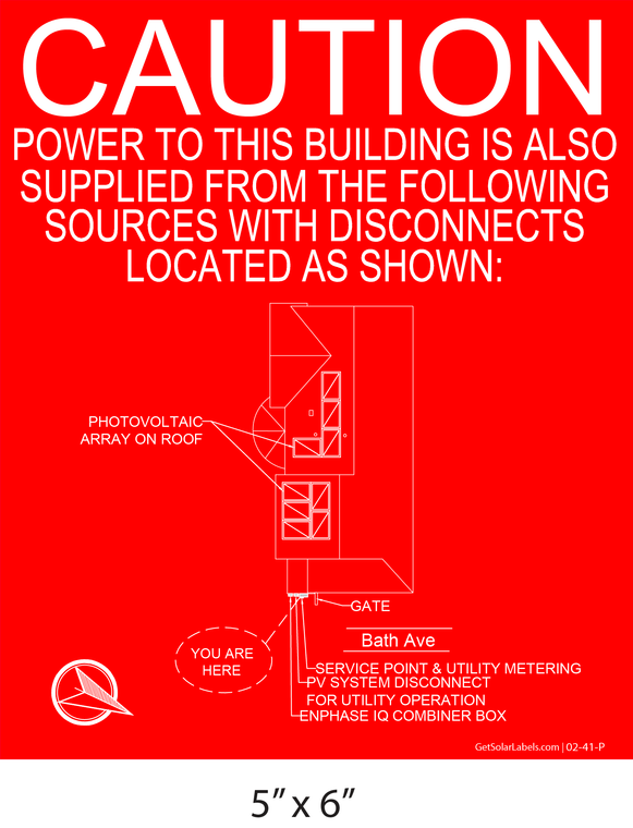 5x6 House Map Solar Placard