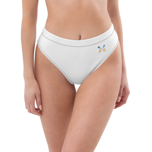 Crossed Oars high-waisted bikini bottom