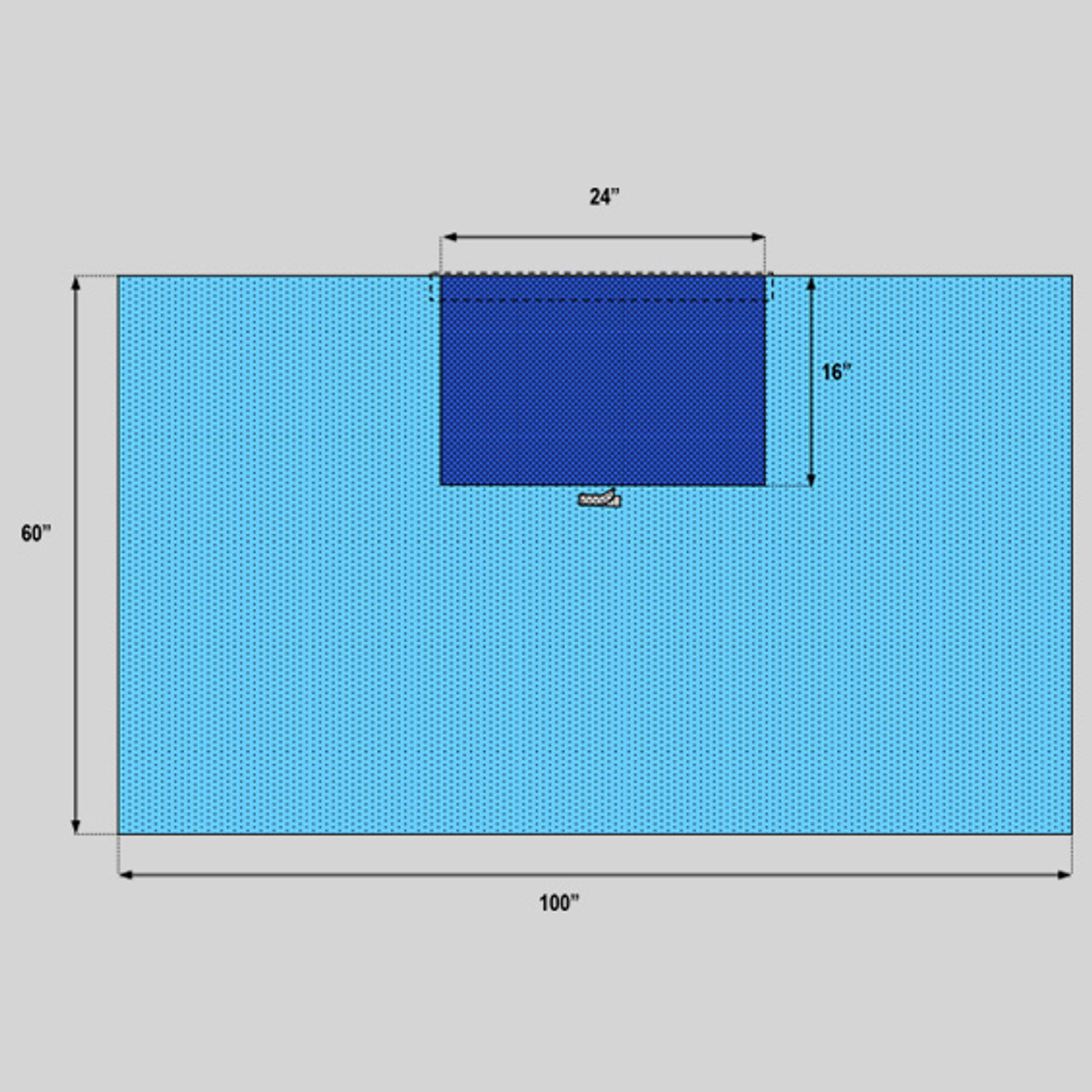 Ortho Bar Drape, 100" x 60", Century