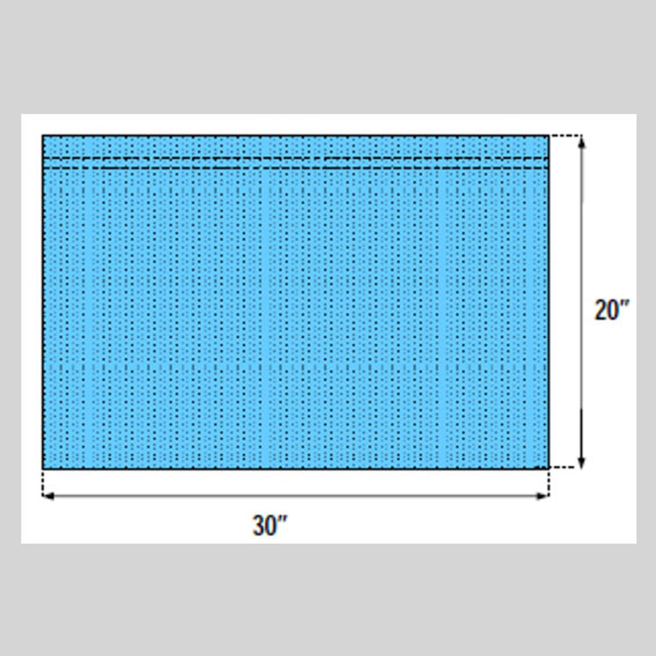 Utility Drape with Adhesive Strip, 20" x 30"