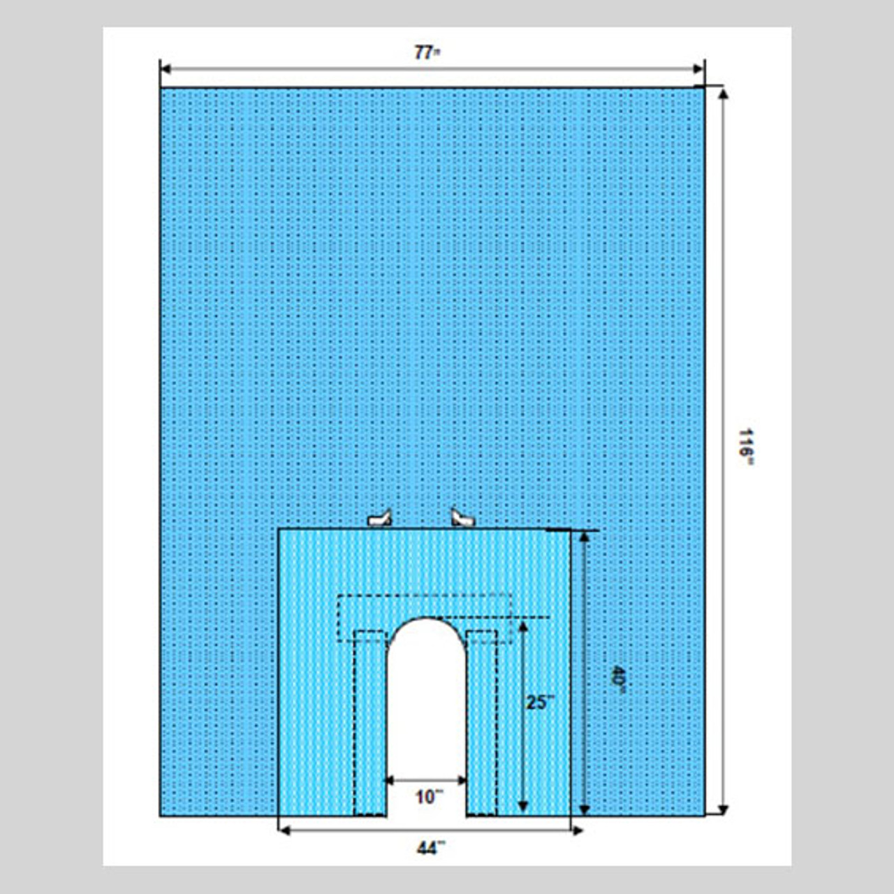 Split Drape, 77" x 116"