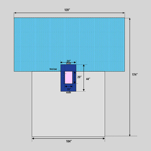 Fracture Table Hip Drape, 120" x 104" x 174"