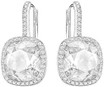 Swarovski Latitude Square Earrings, White