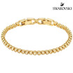 Swarovski Emily Tennis Bracelet, Yellow Gold