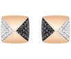 Swarovski Multi-Colored Stud Earrings, Rose-Gold Plating