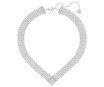 Swarovski Fit Crystal Mesh Necklace, White in Palladium Plating