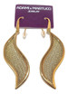 Adami & Martucci Leaf Shape Gold Mesh Earrings 