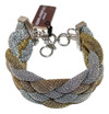 Adami & Martucci Silver and Gold Mesh Braided Bracelet