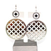 Large Dual Circles Earrings in Stainless Steel with Silver Glam