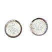 Circle Stud Earrings in Stainless Steel with Silver Glam