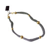 Adami & Martucci Silver Mesh Short Necklace with Gold Beads