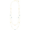 Swarovski Grass Strandage Blue Necklace in Yellow Gold