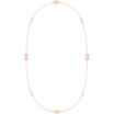 Swarovski Grass Strandage Pink Necklace in Rose Gold