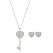 Swarovski Engaged Heart Set in Rhodium