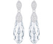 Swarovski Height Pierced Earrings,  White