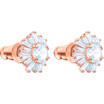 Swarovski Sunshine White Crystal Flower Stud Earrings