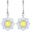 Swarovski Sunshine Canary-Yellow Flower Drop Earrings