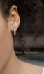 Crislu Duo Hoop Earrings with Opal and Clear Stones, 13 mm