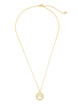 Crislu Paw Print Pendant in Yellow Gold