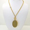 Rebecca Large Oval Yellow Crystal Pendant 
