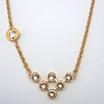 Rebecca Net Necklace with Champagne Color Crystals