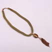 Adami & Martucci Gold Mesh Necklace with Tiger's Eye Stone Pendant 