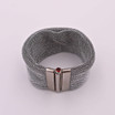 Adami & Martucci Silver Mesh Cuff Bracelet with Silver Closure