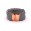 Adami & Martucci Silver Mesh Small Cuff Bracelet with Rose Gold Closure