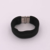 Adami & Martucci Black Mesh Small Cuff Bracelet with Silver Closure