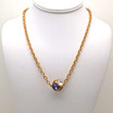 Gold Cube Necklace with Multi-Color Swarovski Crystals