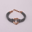 Adami & Martucci Silver Mesh Heart Bracelet