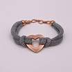 Adami & Martucci Silver Mesh Heart Bracelet