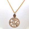 Rebecca Twisted Circle Pendant in Rose Gold Plated Bronze