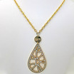 Rebecca Teardrop Twisted Pendant in Rose Gold 