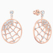 Swarovski Precisely Spider's Web Earrings in Rose Gold