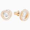  Swarovski Generation White Crystal Stud Earrings in Rose Gold