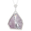 Swarovski Allure Crystal and Amethyst Gemstone Short Pendant