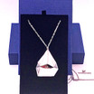 Swarovski Allure Crystal and Amethyst Gemstone Long Pendant